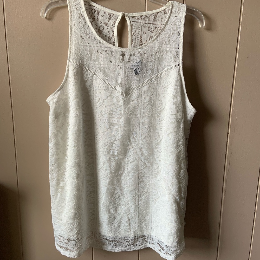 Torrid Size 0 White Lace Dress Tank